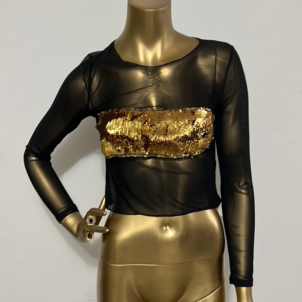 Sequin mesh top